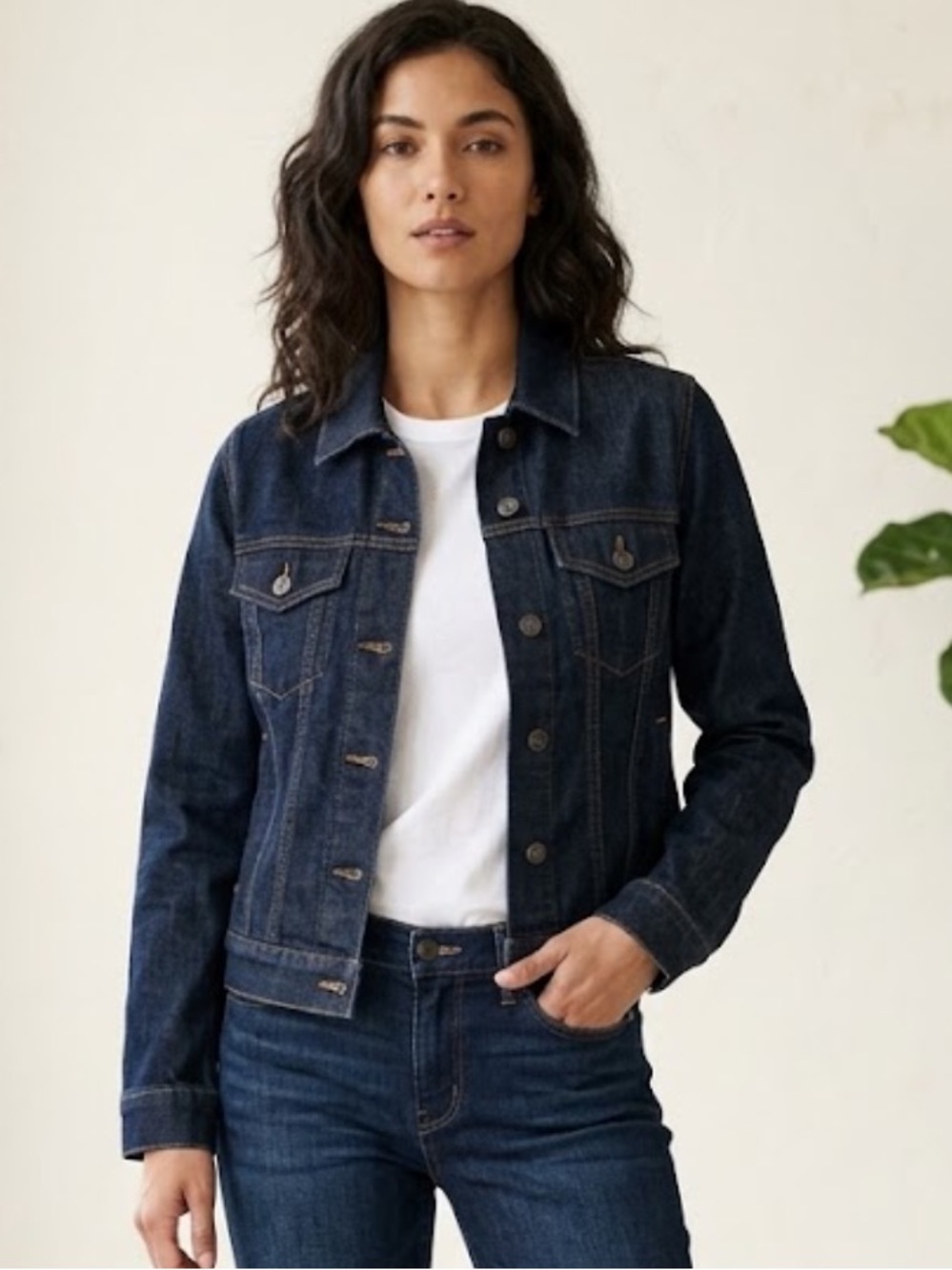 GAP Dark Wash Denim Trucker Jacket Women's Size S Small A51